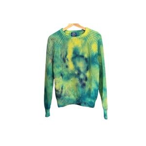 Vintage 90s GAP Ramie Cotton Upcycled Tie Dye Sweater Y2K Chunky Knit Hong Kong